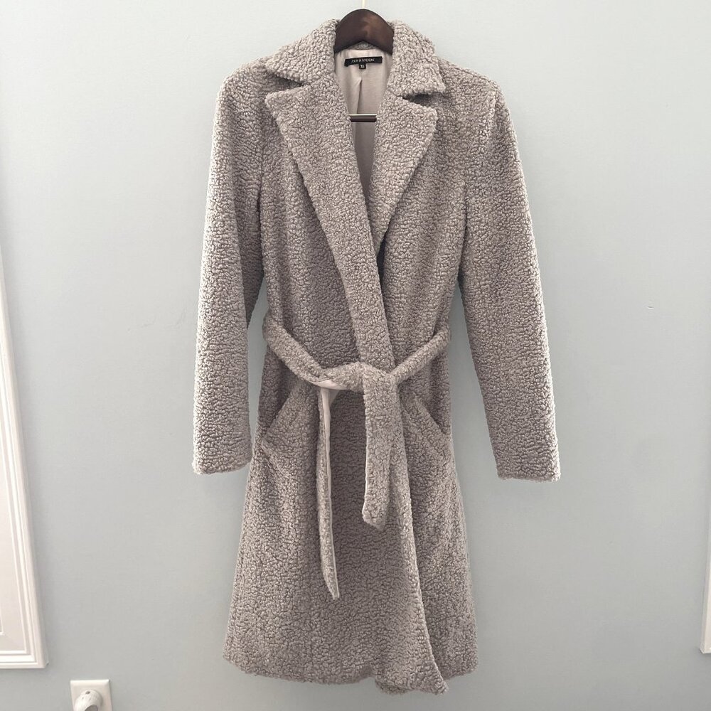 XS Ava & Aiden Boucle Long Coat - NWOT